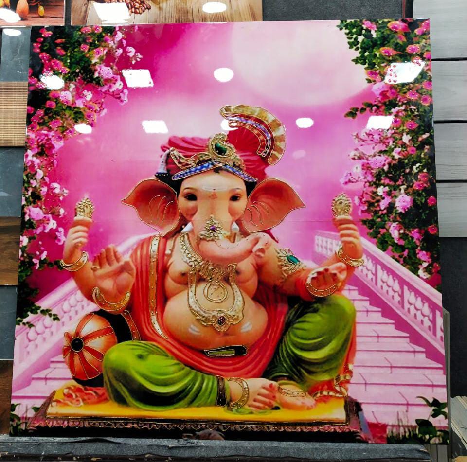 Customized Buddha Poster Wall Tile (3x4 Feet, Matt, 4Pcs)